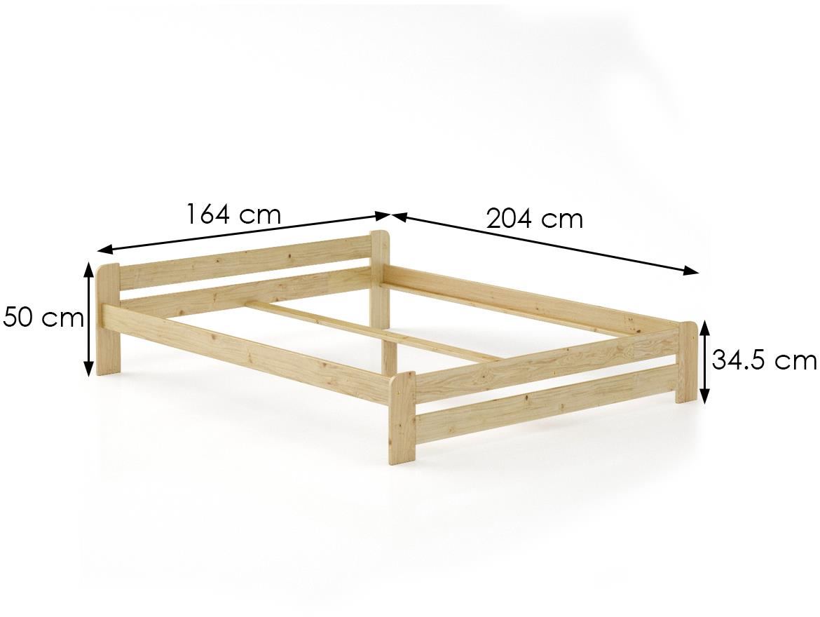 Drveni krevet LK099 164x204x50 cm natur