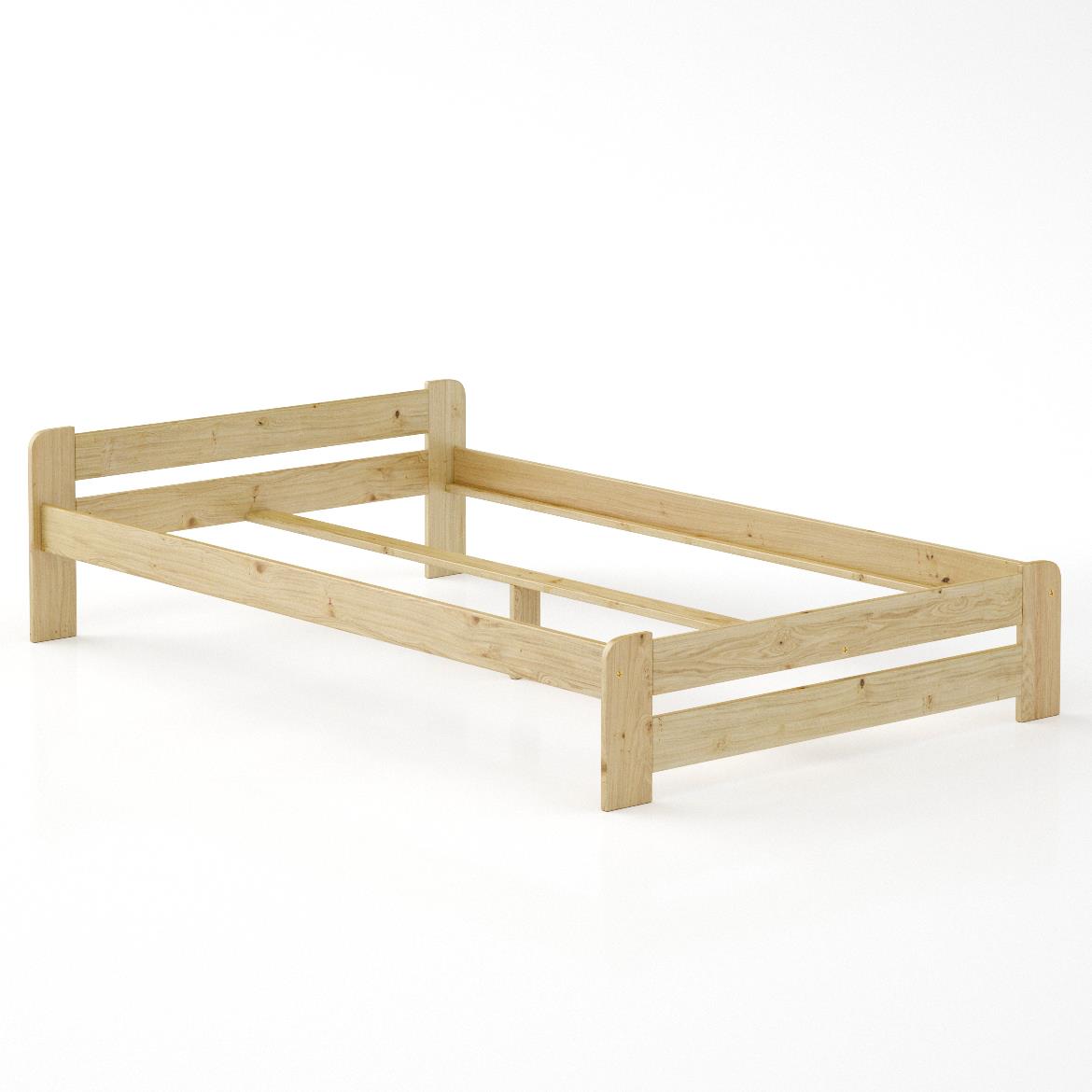 Drveni krevet LK099 124x204x50 cm natur