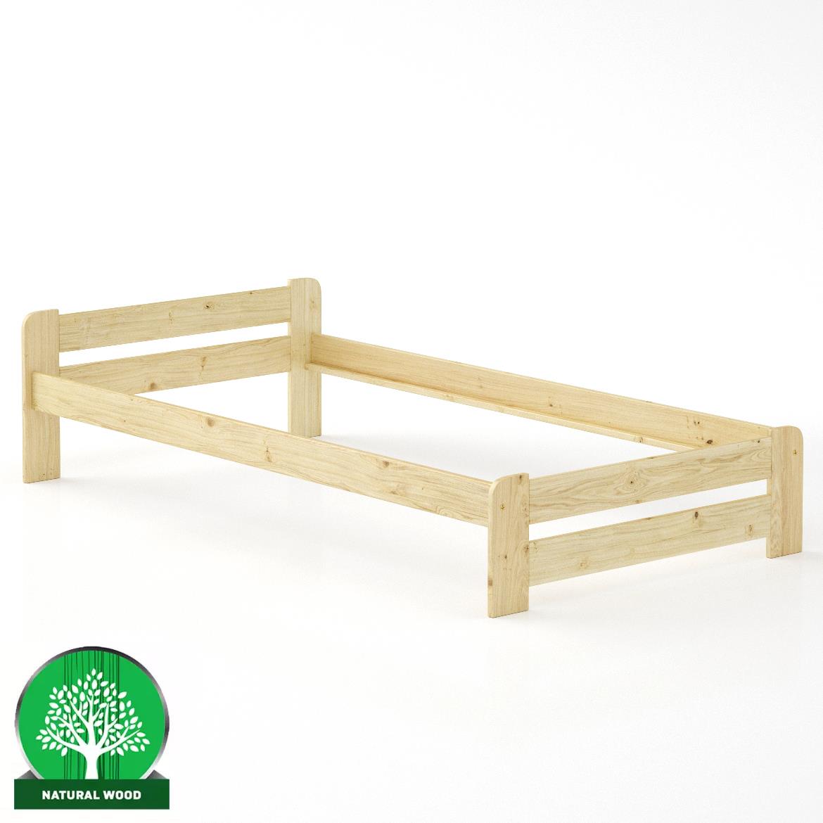 Drveni krevet LK099 104x204x50 cm natur