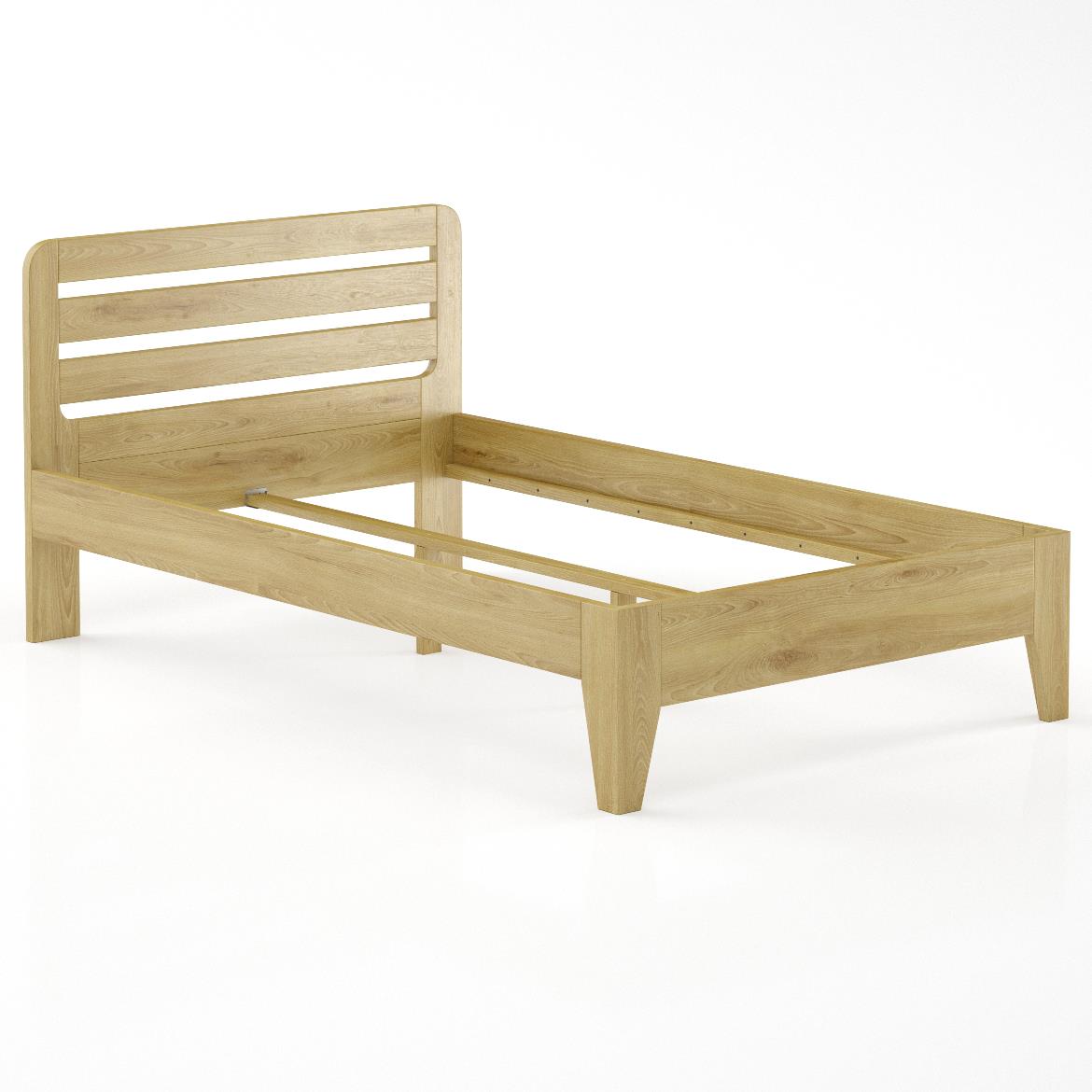 Drveni krevet LK189 126x206x40 cm hrast