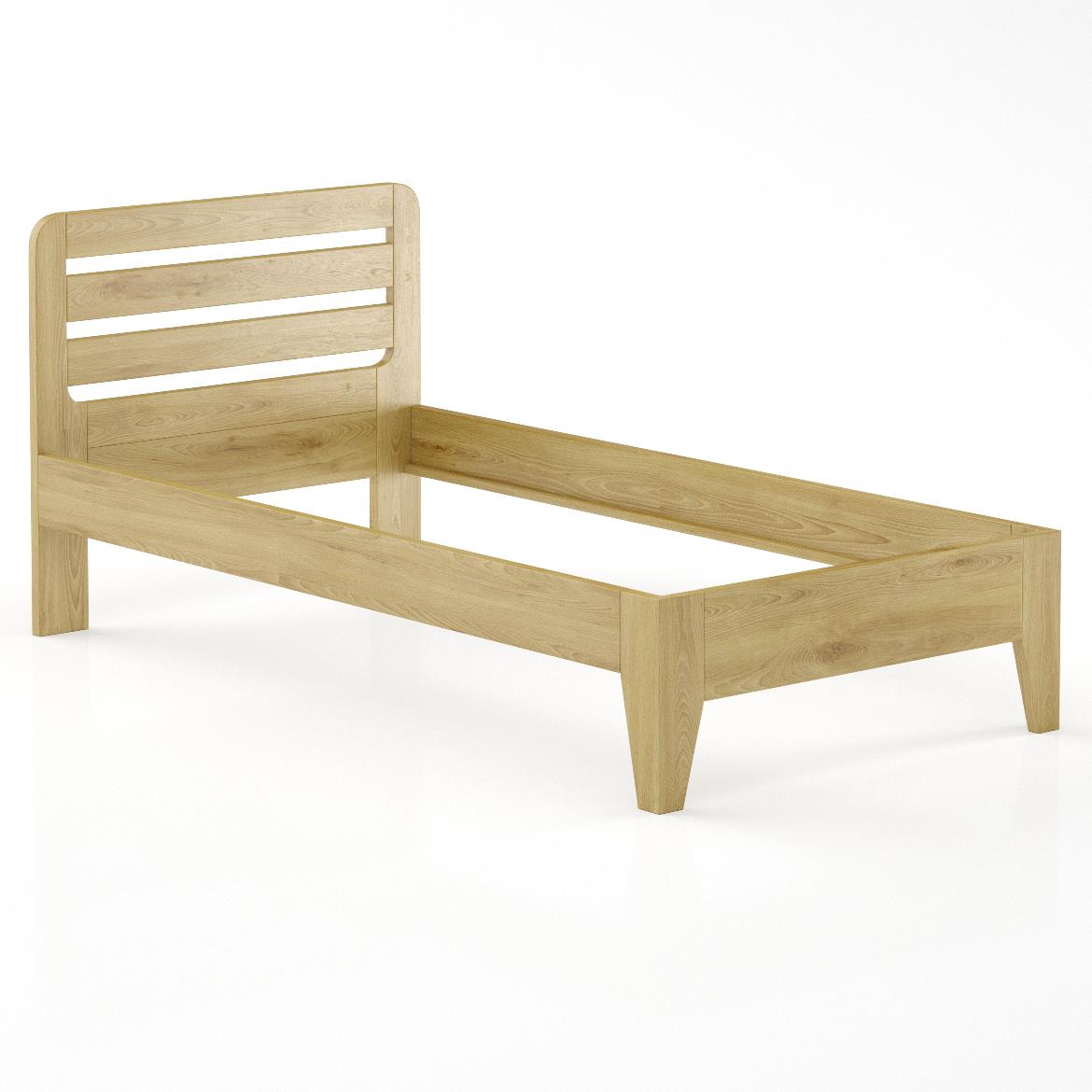 Drveni krevet LK189 106x206x40 cm hrast