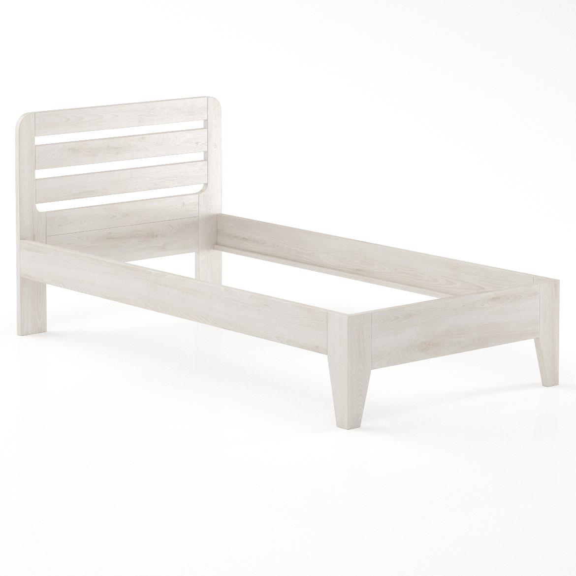 Drveni krevet LK189 106x206x40 cm beli