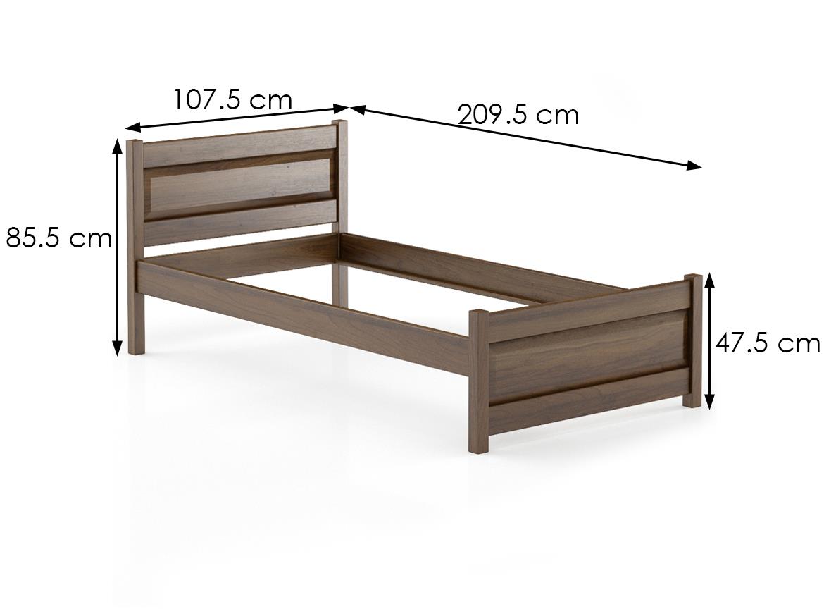 Drveni krevet LK120 107,5x209,5x85,5 cm smedi