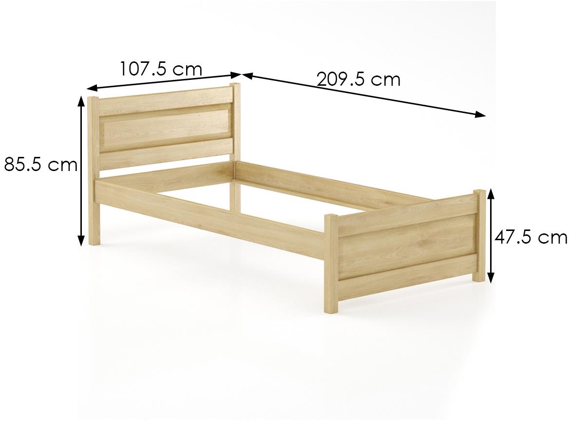 Drveni krevet LK120 107,5x209,5x85,5 cm natur