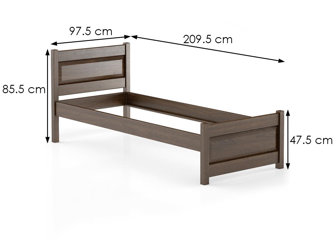 Drveni krevet LK120 97,5x209,5x85,5 cm orah