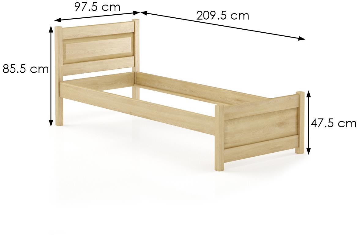 Drveni krevet LK120 97,5x209,5x85,5 cm natur