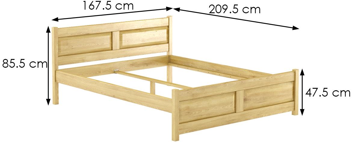 Drveni krevet LK109 167,5x209,5x85,5 cm hrast