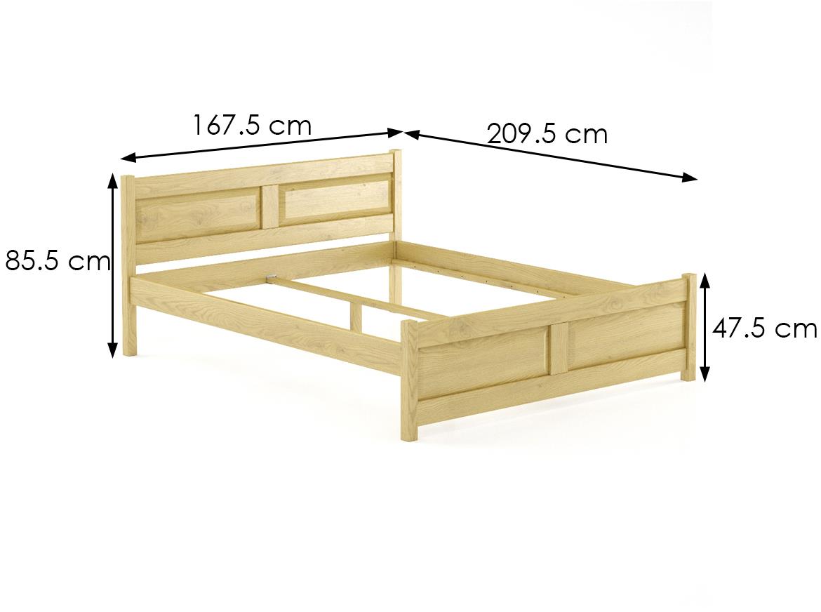 Drveni krevet LK109 167,5x209,5x85,5 cm natur