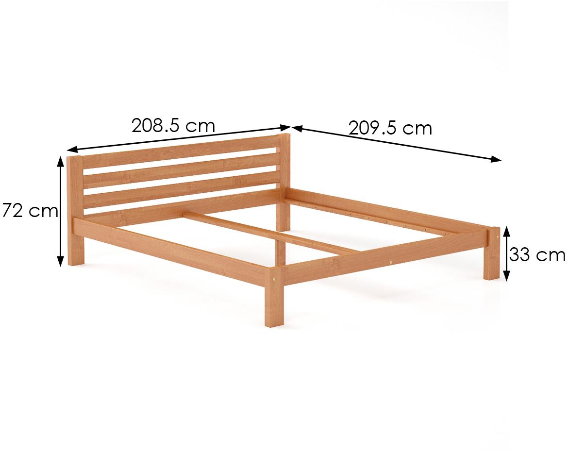 Drveni krevet LK105 208,5x209,5x72 cm bukva