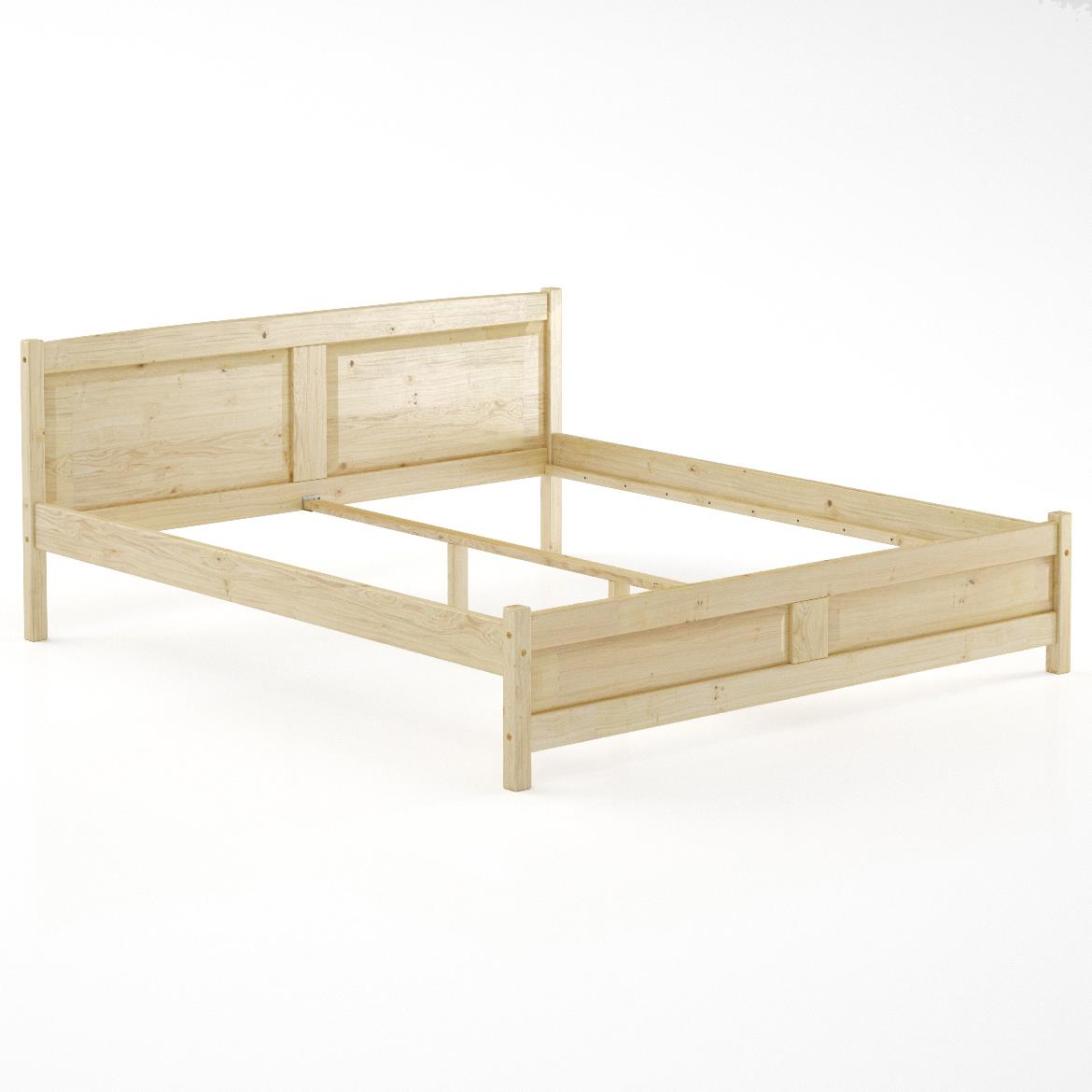 Drveni krevet LK104 188x208x81 cm natur