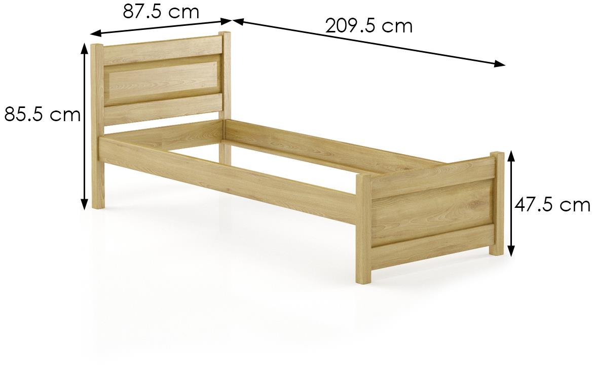 Drveni krevet LK120 87,5x209,5x85,5 cm hrast