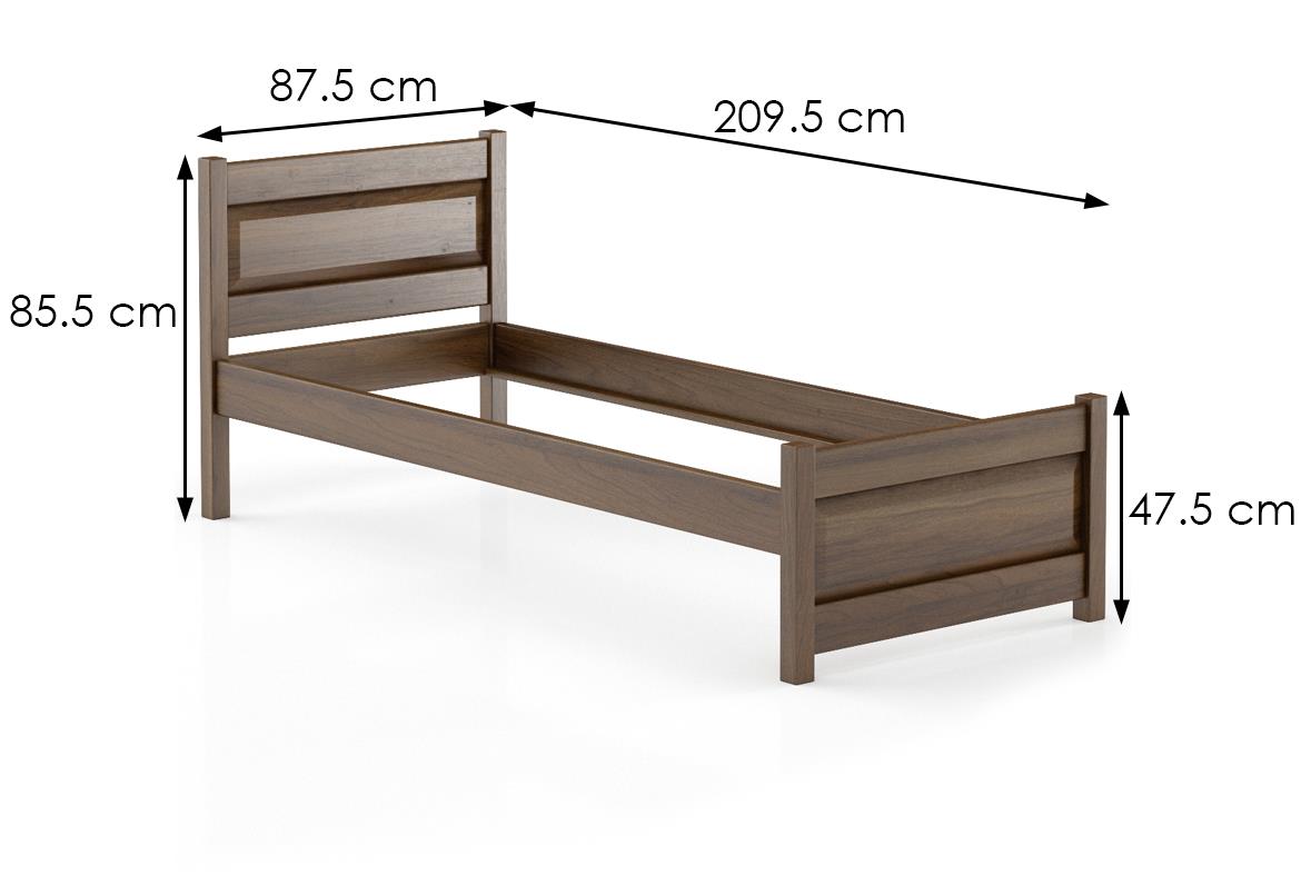 Drveni krevet LK120 87,5x209,5x85,5 cm smedi