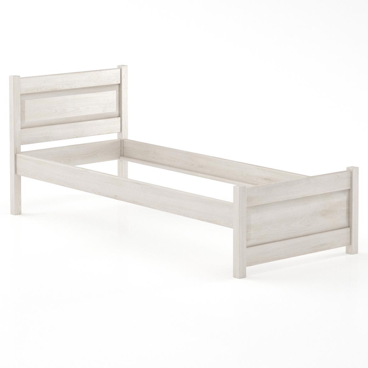 Drveni krevet LK120 87,5x209,5x85,5 cm beli