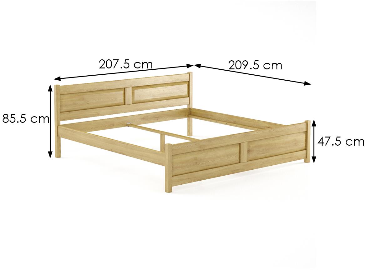 Drveni krevet LK109 207,5x209,5x85,5 cm hrast