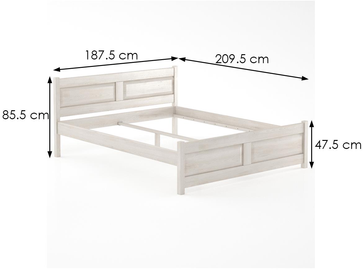 Drveni krevet LK109 187,5x209,5x85,5 cm beli