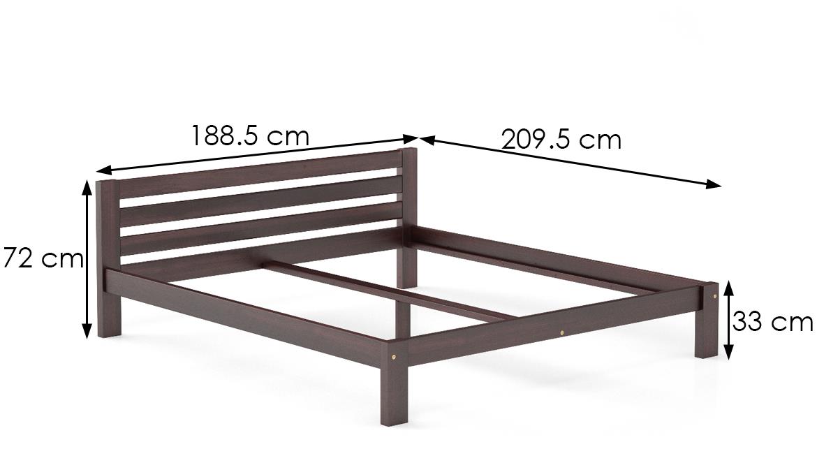 Drveni krevet LK105 188,5x209,5x72 cm orah