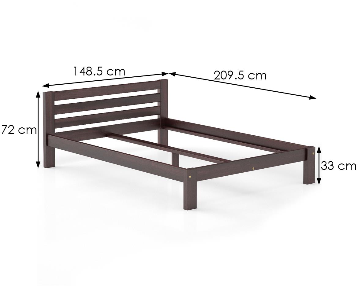 Drveni krevet LK105 148,5x209,5x72 cm orah