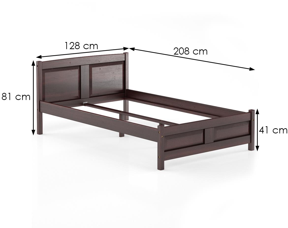 Drveni krevet LK104 128x208x81 cm orah