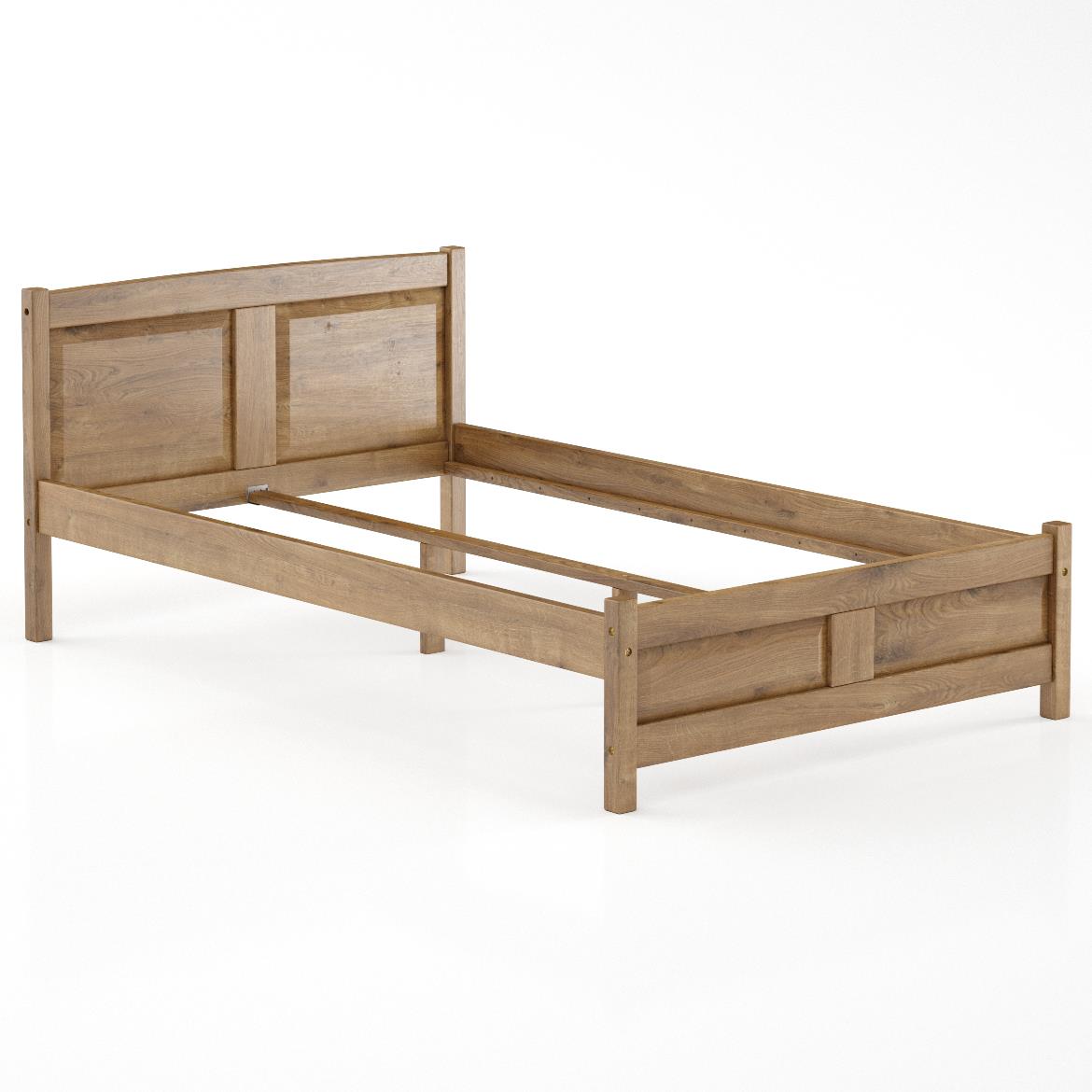 Drveni krevet LK104 128x208x81 cm hrast