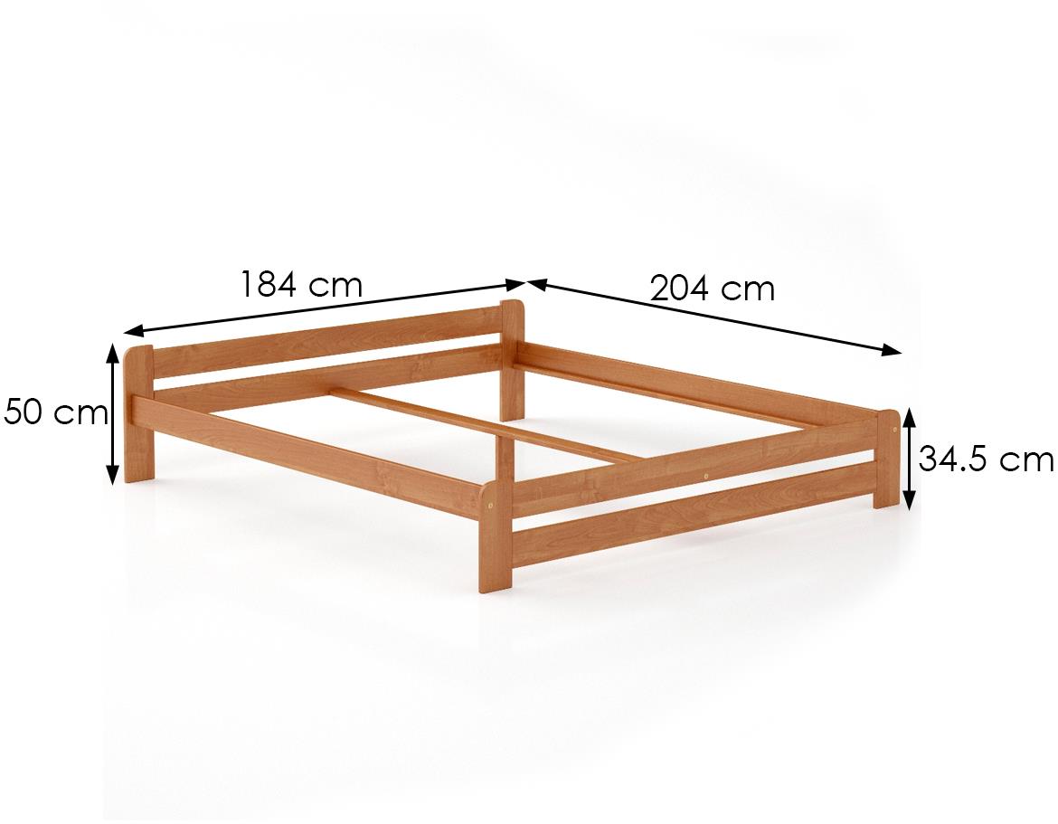 Drveni krevet LK099 184x204x50 cm bukva