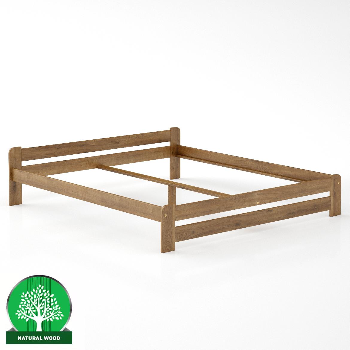 Drveni krevet LK099 184x204x50 cm hrast