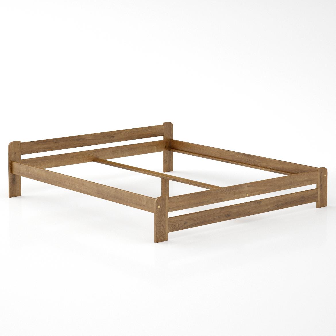 Drveni krevet LK099 184x204x50 cm hrast