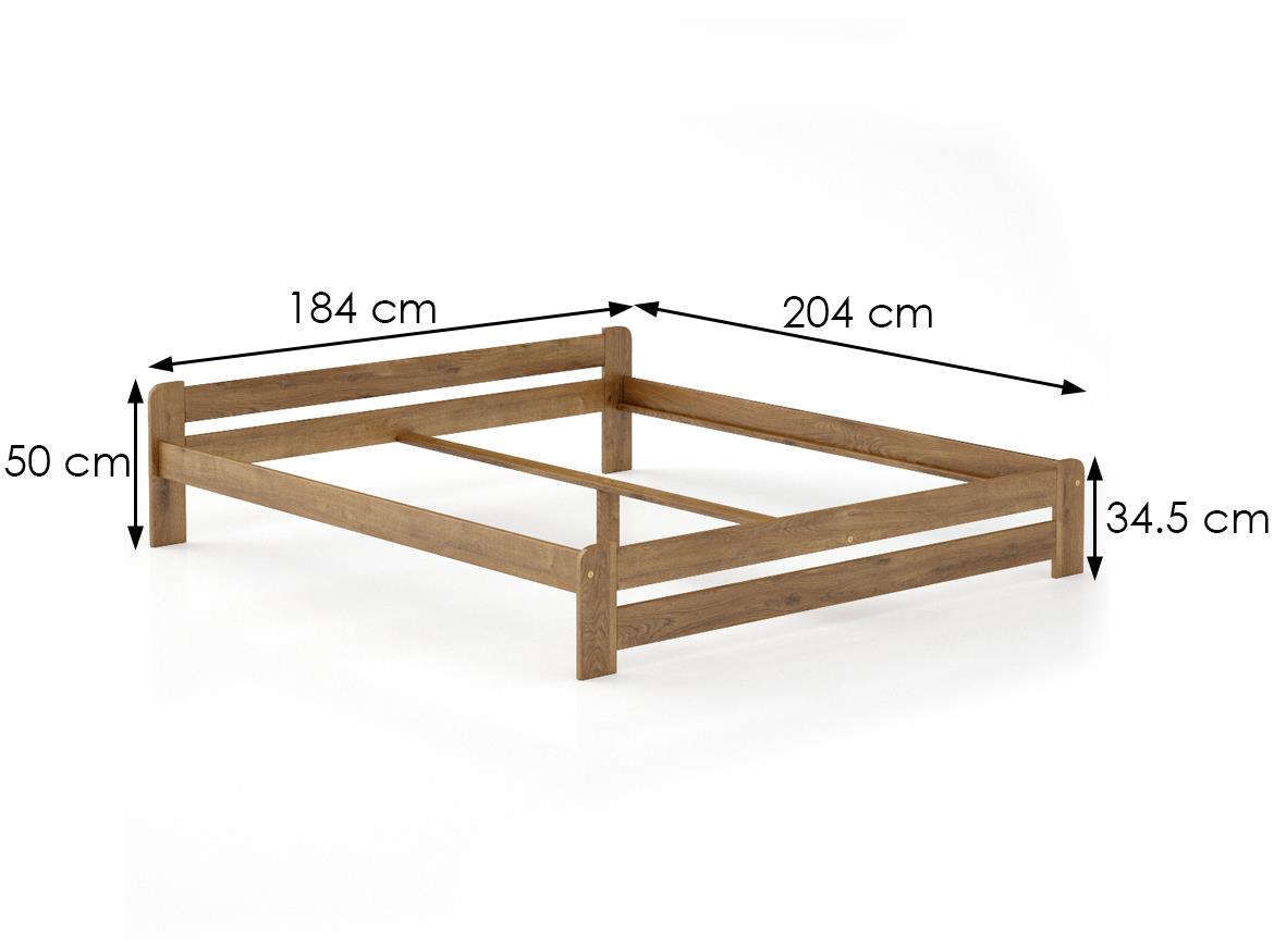 Drveni krevet LK099 184x204x50 cm hrast
