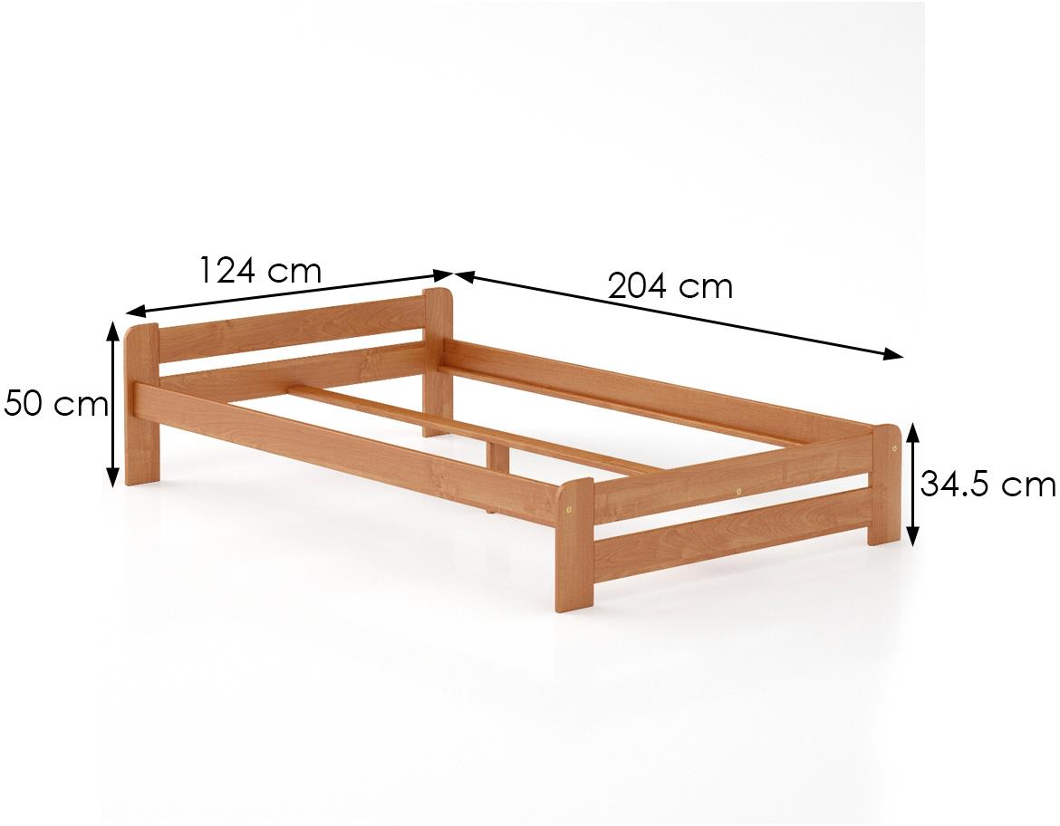 Drveni krevet LK099 124x204x50 cm bukva