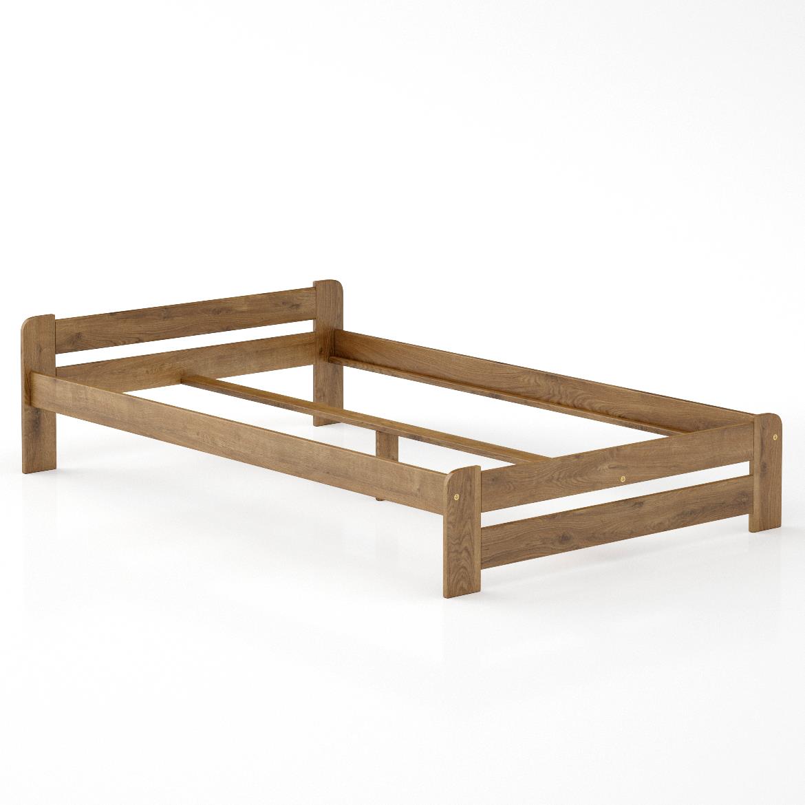 Drveni krevet LK099 124x204x50 cm hrast
