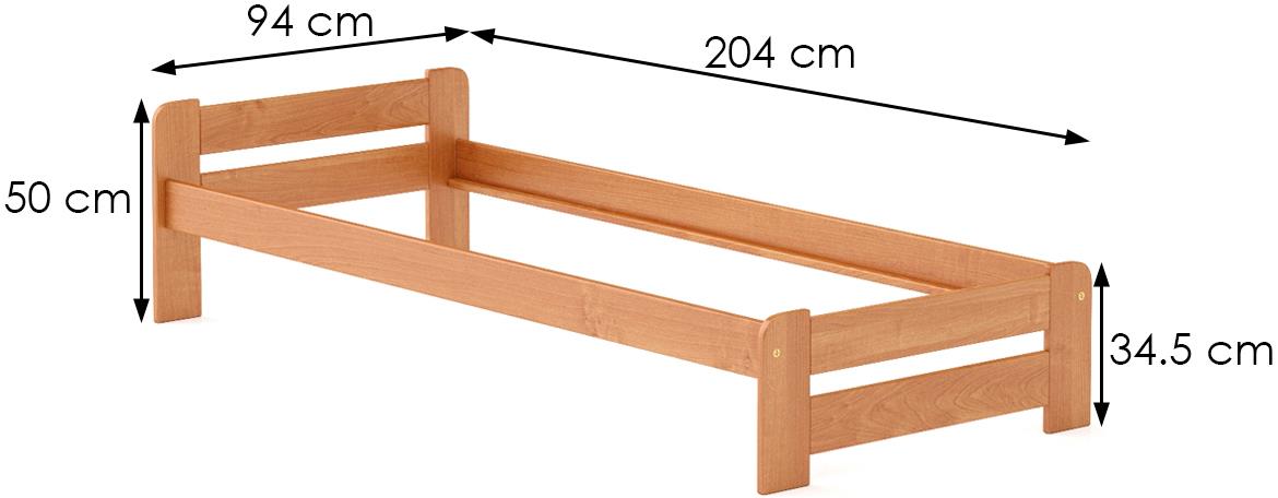 Drveni krevet LK099 94x204x50 cm bukva