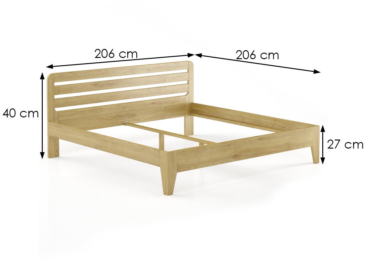 Drveni krevet LK189 206x206x40 cm hrast
