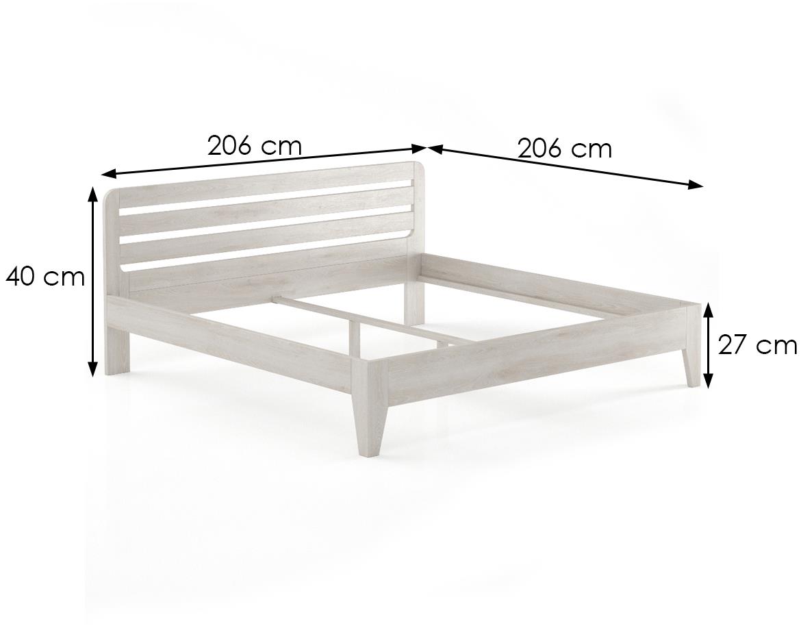 Drveni krevet LK189 206x206x40 cm beli