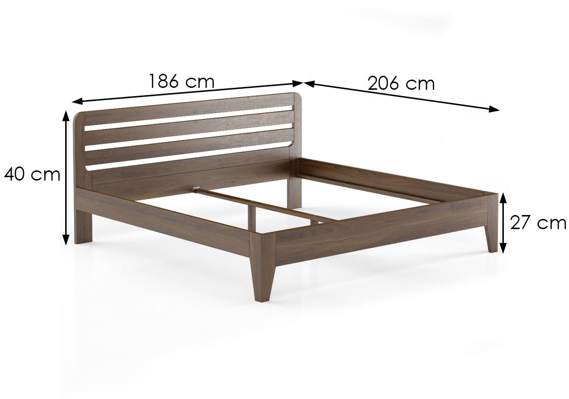 Drveni krevet LK189 186x206x40 cm smedi