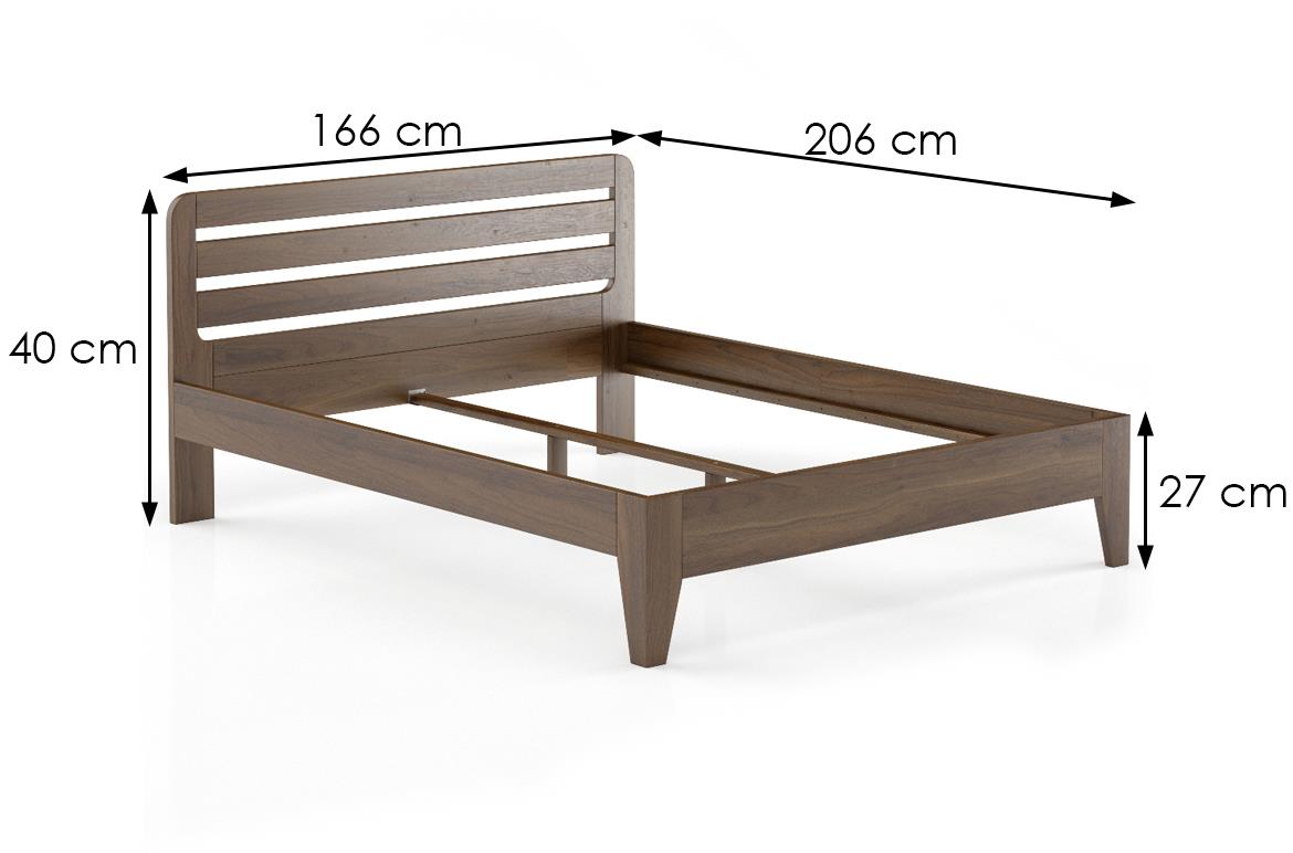 Drveni krevet LK189 166x206x40 cm smedi