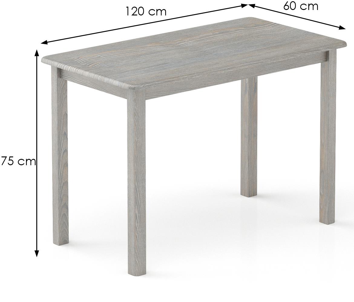 Drveni stol ST104 120x60x75 cm sivi