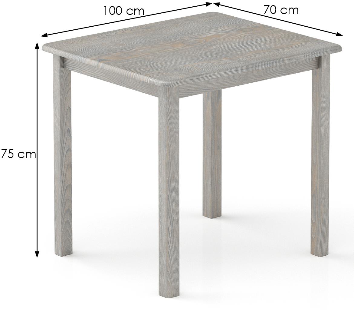 Drveni sto ST104 100x70x75 cm sivi