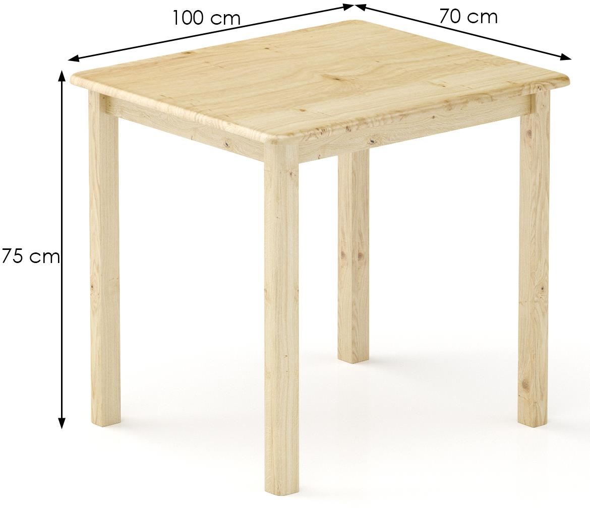 Drveni sto ST104 100x70x75 cm natur