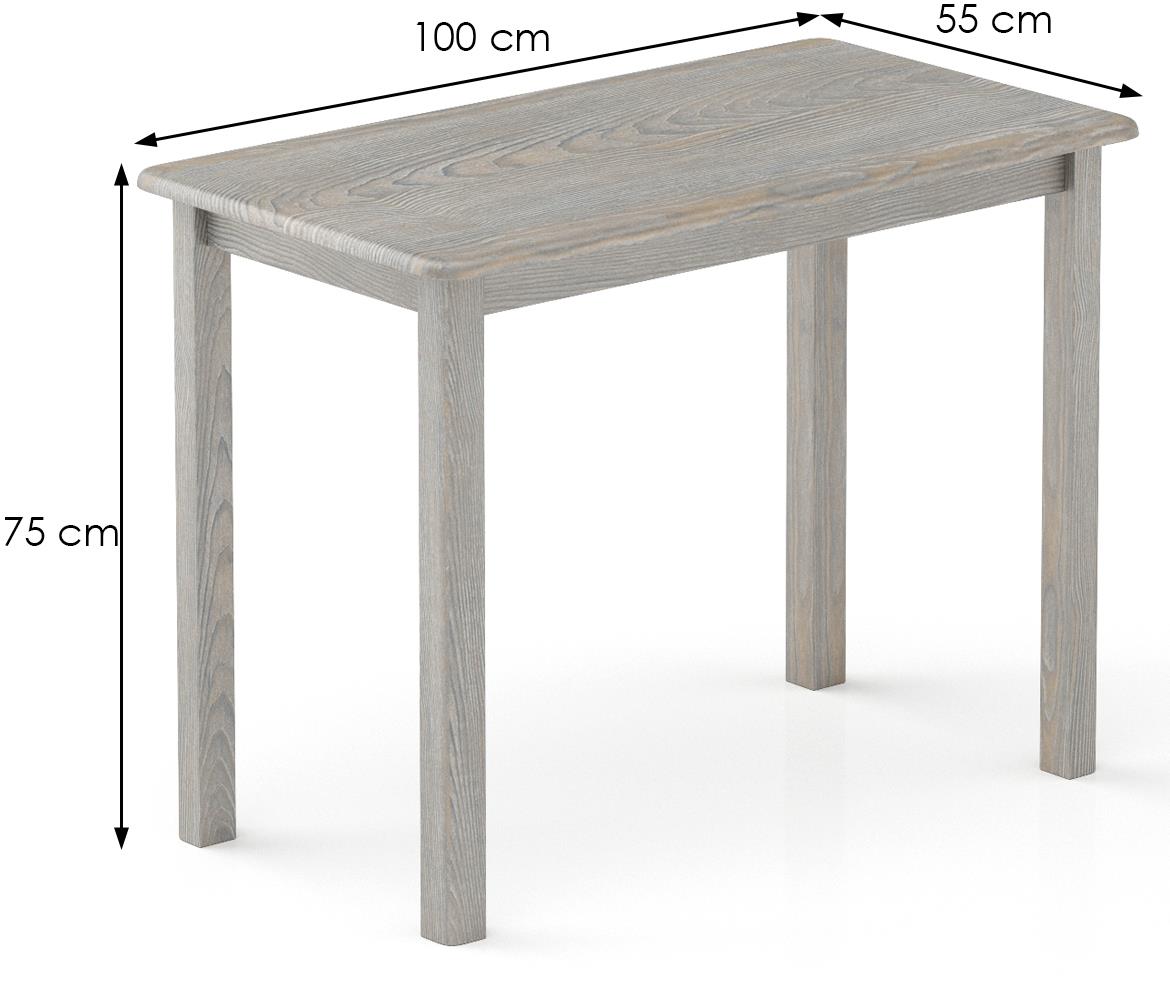 Drveni sto ST104 100x55x75 cm sivi