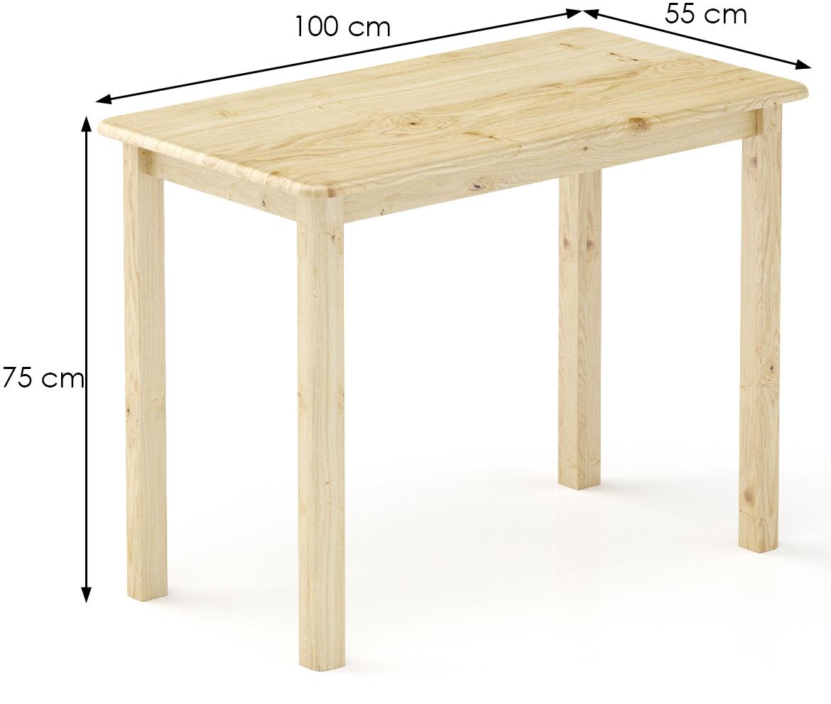 Drveni sto ST104 100x55x75 cm natur