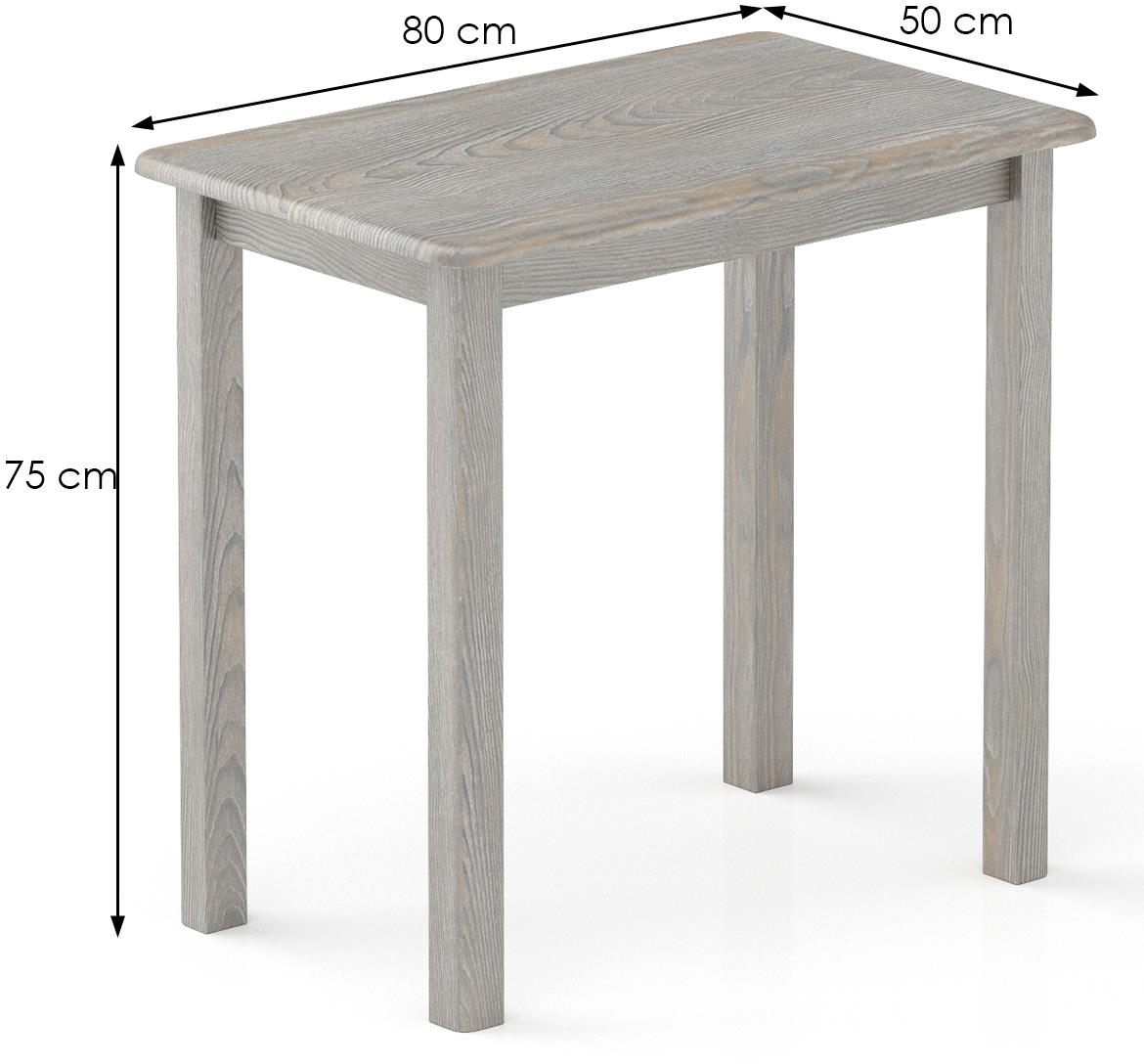 Drveni stol ST104 80x50x75 cm sivi