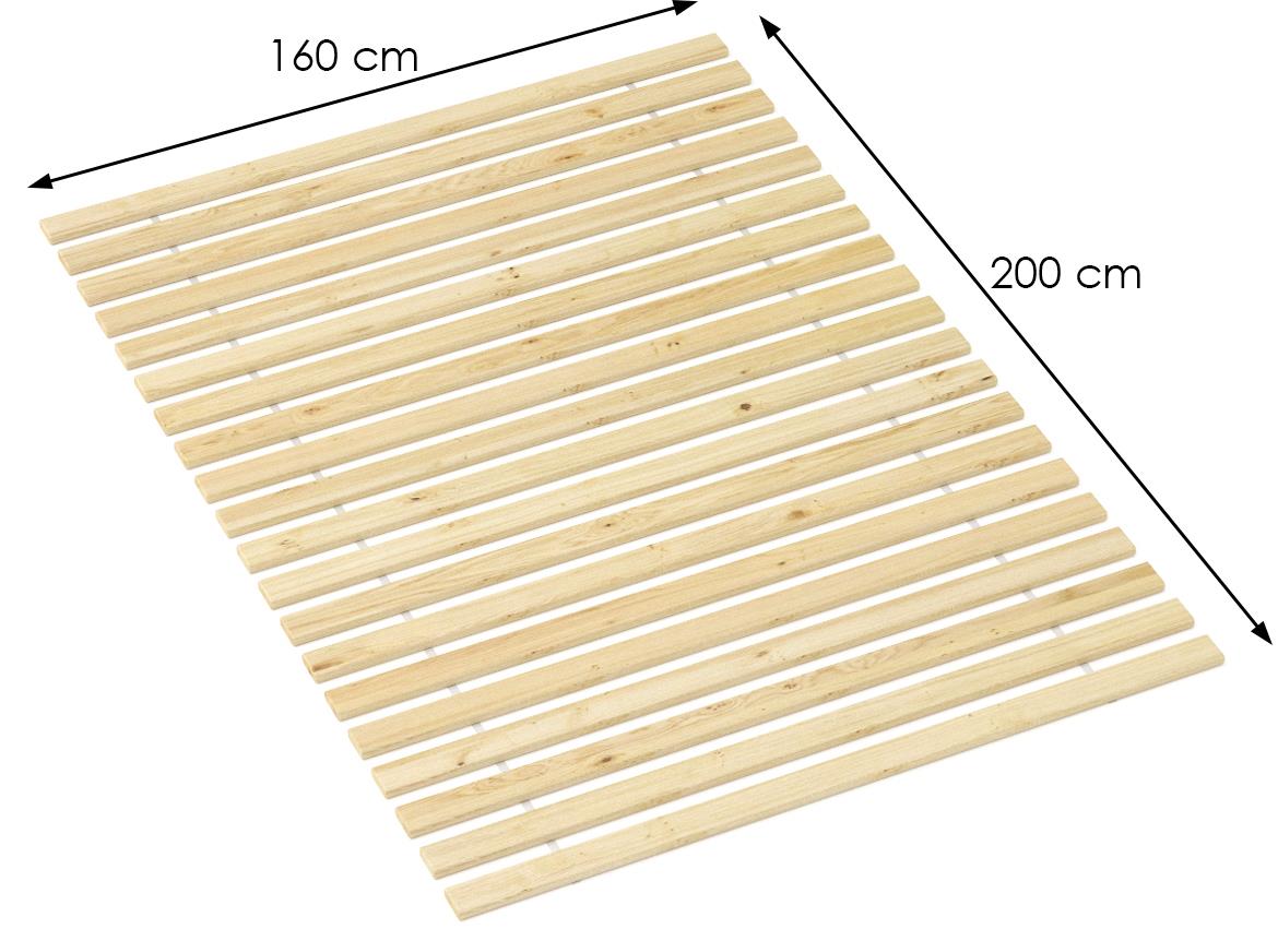 Drvena podnica za krevet 160x200x2 cm natur