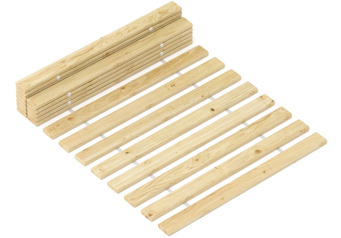 Drvena podnica za krevet 80x200x2 cm natur