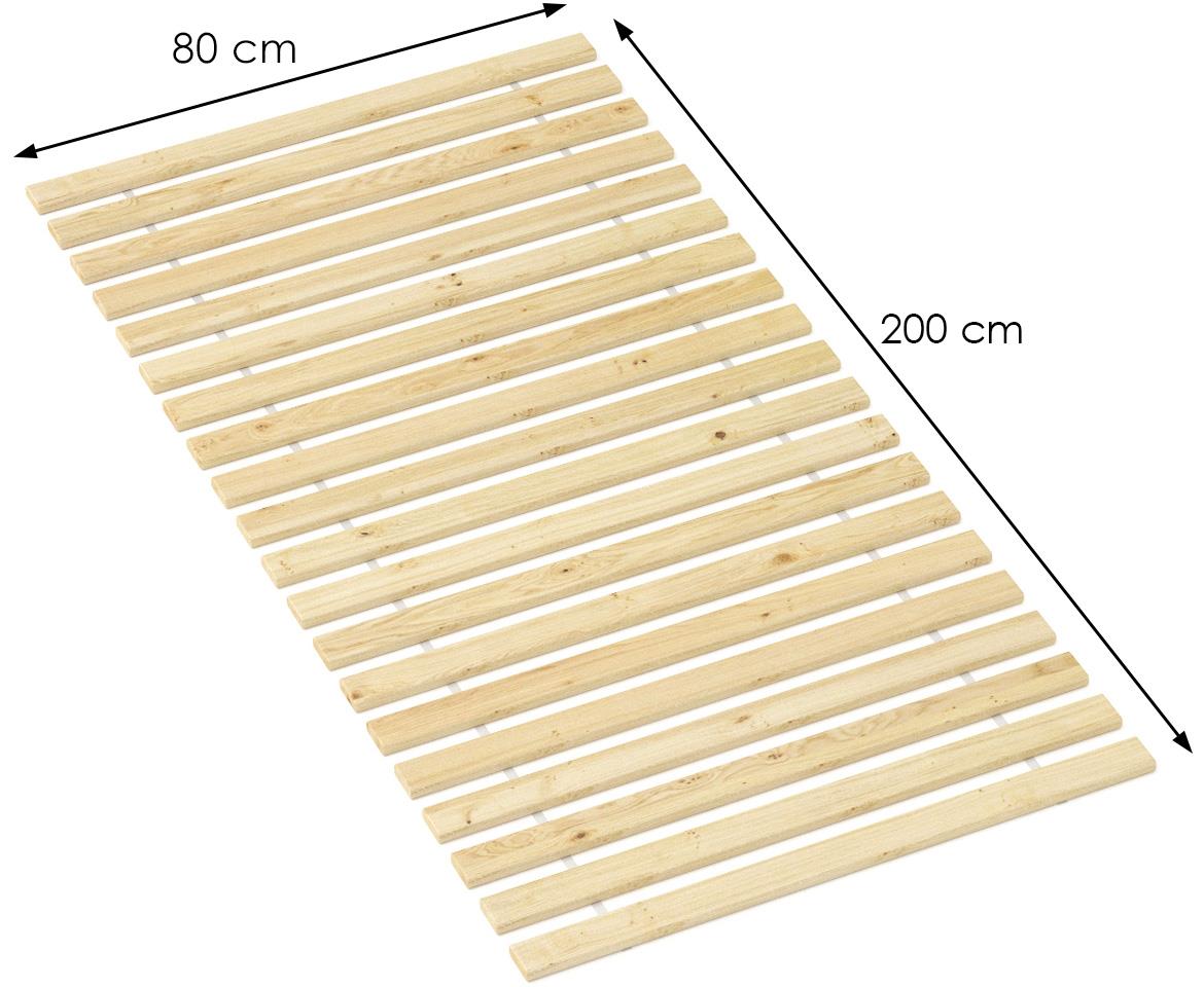 Drvena podnica za krevet 80x200x2 cm natur
