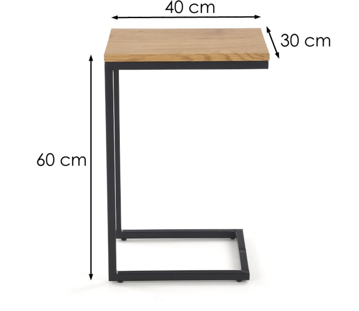 Nisa stocic 30x40x60 cm natur/crni metal