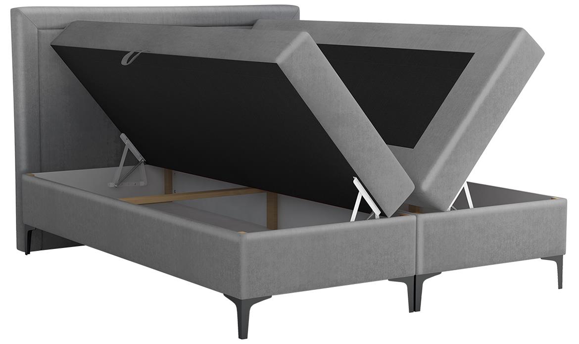 Tempe boxspring krevet 180x212x116 cm siva