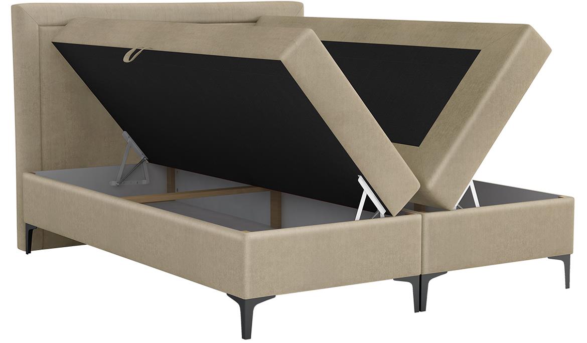 Tempe boxspring krevet 180x212x116 cm bež