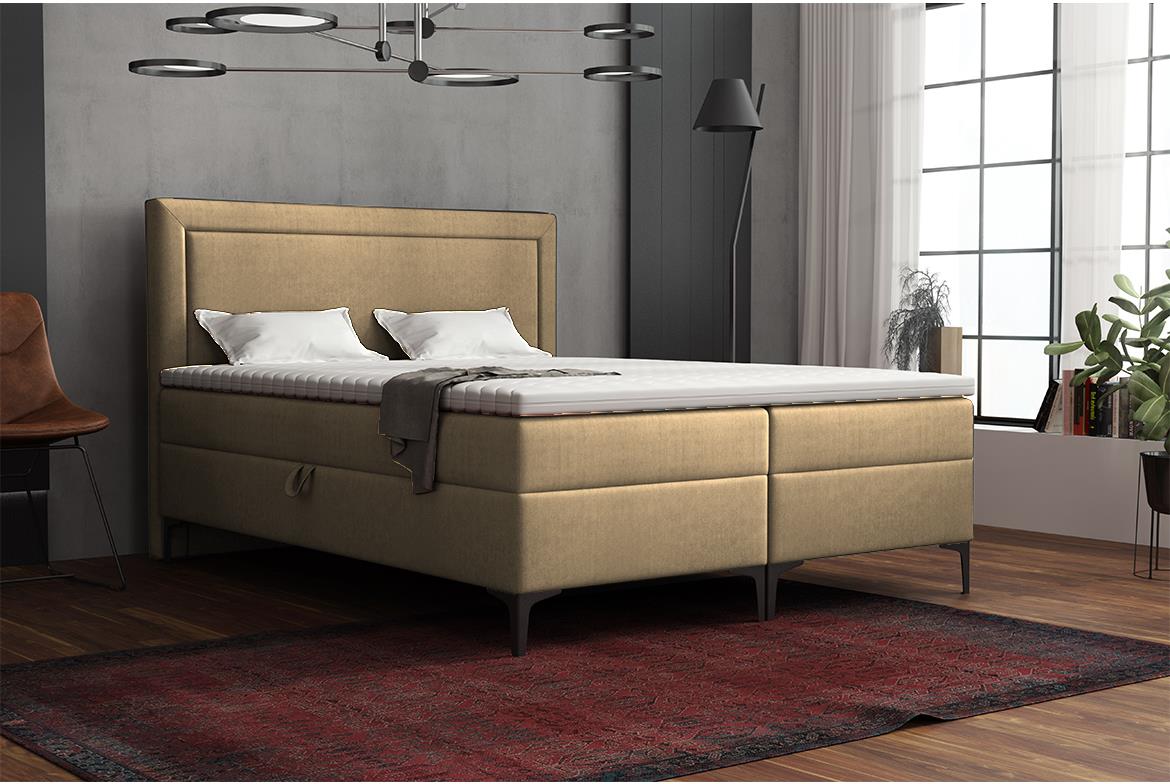 Tempe boxspring krevet 180x212x116 cm bež