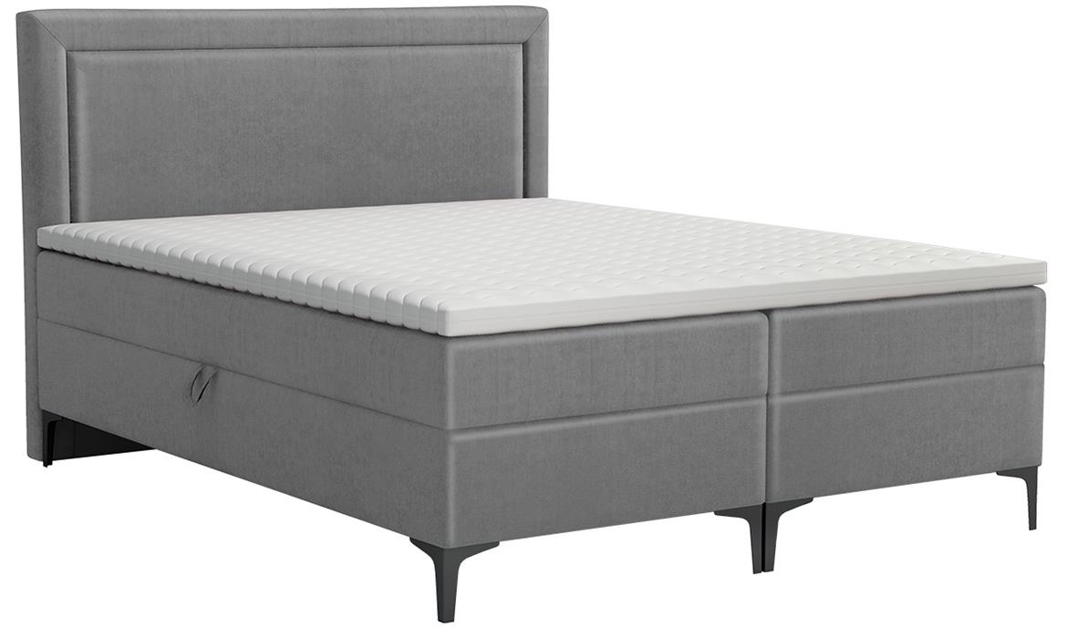 Tempe boxspring krevet 140x212x116 cm sivi