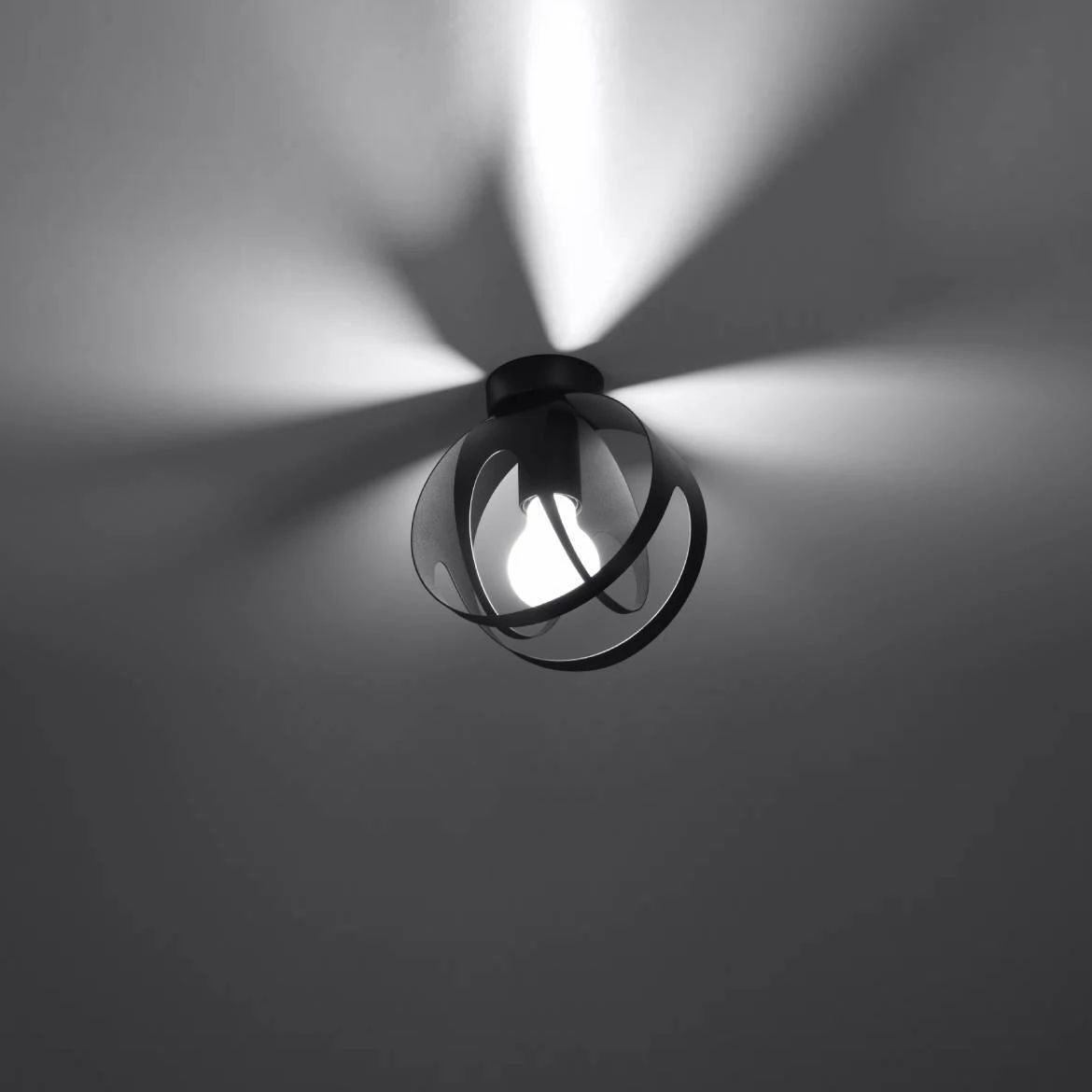 Stropna lampa Tulos crna