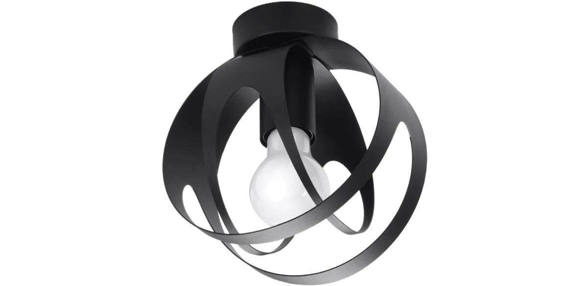 Stropna lampa Tulos crna